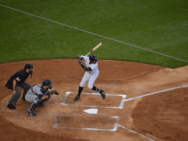 Batter readying for hitting the ball