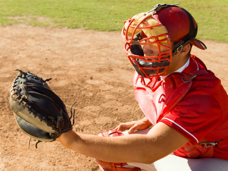 catcher's mitts in catching baseball