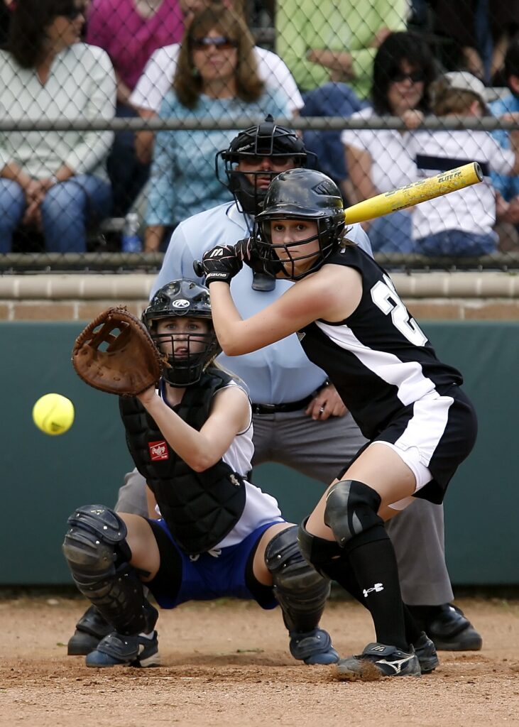 catcher's baseball helmet for protection