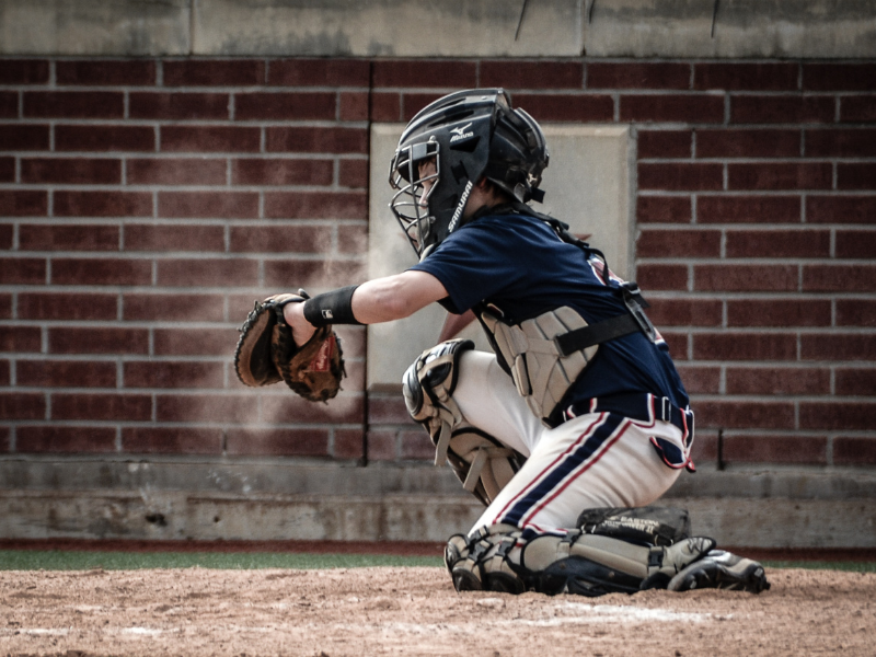 chest protection in catching ball